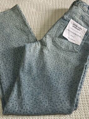 GOOD AMERICAN Gem Good Icon High Waist Straight Leg Jeans